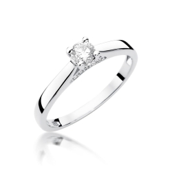 Pierścionek zaręczynowy z białego złota z diamentami 0,30ct Fire Of Love BW-341-b