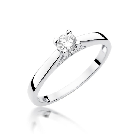 Przejdź do produktu Pierścionek zaręczynowy z białego złota z diamentami 0,30ct Fire Of Love