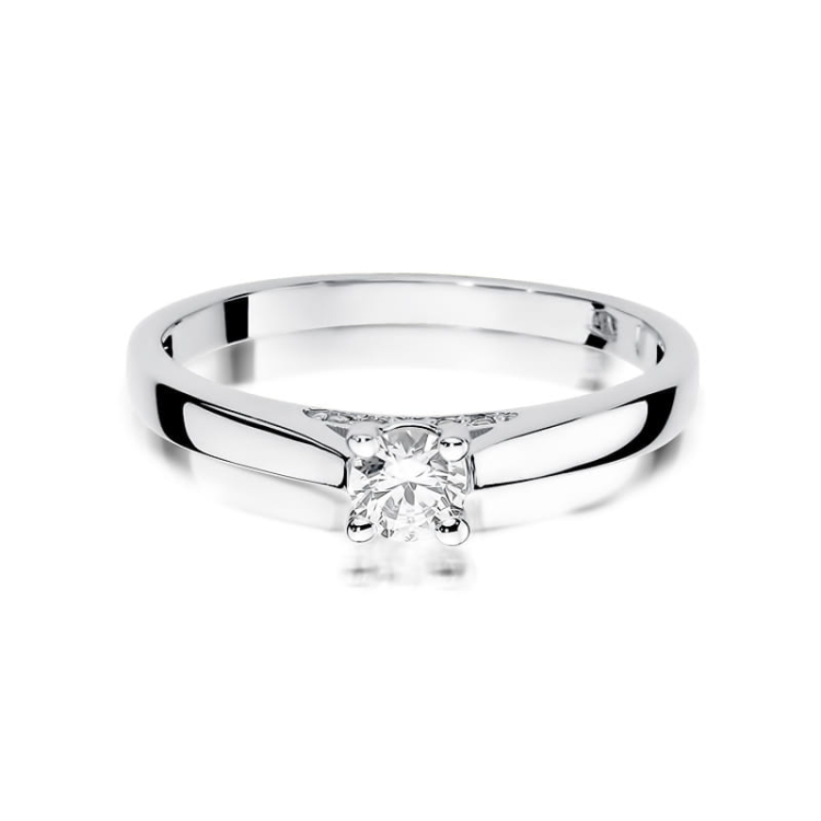 Pierścionek zaręczynowy z białego złota z diamentami 0,30ct Fire Of Love BW-341-b