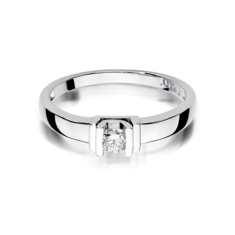 Przejdź do produktu Pierścionek zaręczynowy z białego złota z diamentem 0,10ct Fire Of Love 
