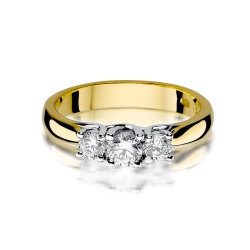 Pierścionek zaręczynowy z żółtego złota z diamentami 0,49ct Fire Of Love BW-344