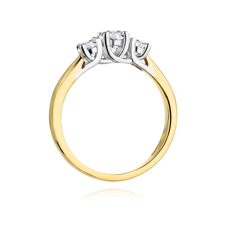 Pierścionek zaręczynowy z żółtego złota z diamentami 0,49ct Fire Of Love BW-344