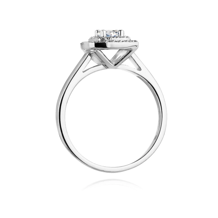 Pierścionek zaręczynowy z białego złota z diamentami 0,50ct Fire Of Love BW-345-b