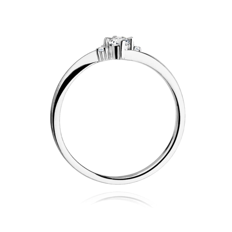 Pierścionek zaręczynowy z białego złota z diamentami 0,28ct Fire Of Love BW-346-0,28ct-b