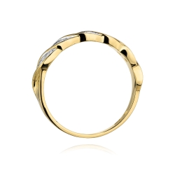Pierścionek zaręczynowy z żółtego złota z diamentami 0,20ct Fire Of Love BW-349