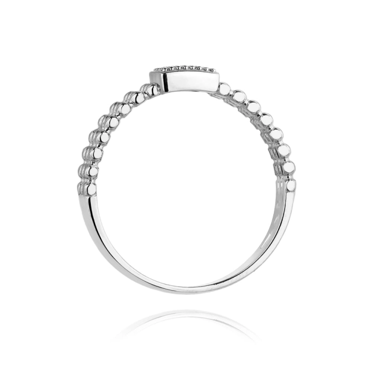 Pierścionek zaręczynowy z białego złota z diamentami 0,08ct Fire Of Love BW-353-b