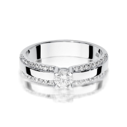 Pierścionek zaręczynowy z białego złota z diamentami 0,45ct Fire Of Love BW-356-b