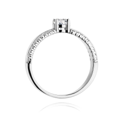 Pierścionek zaręczynowy z białego złota z diamentami 0,45ct Fire Of Love BW-356-b