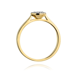 Pierścionek zaręczynowy z żółtego złota z diamentami 0,22ct Fire Of Love BW-362