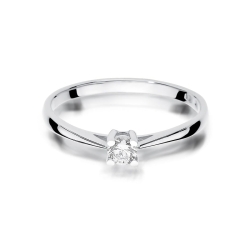 Pierścionek zaręczynowy z białego złota z diamentem 0,15ct Fire Of Love BW-367-b