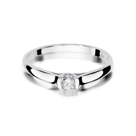 Przejdź do produktu Pierścionek zaręczynowy z białego złota z diamentem 0,15ct Fire Of Love 