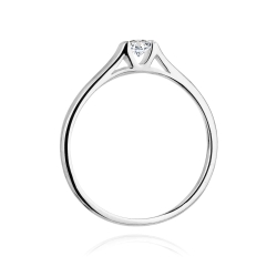 Pierścionek zaręczynowy z białego złota z diamentem 0,15ct Fire Of Love BW-369-b