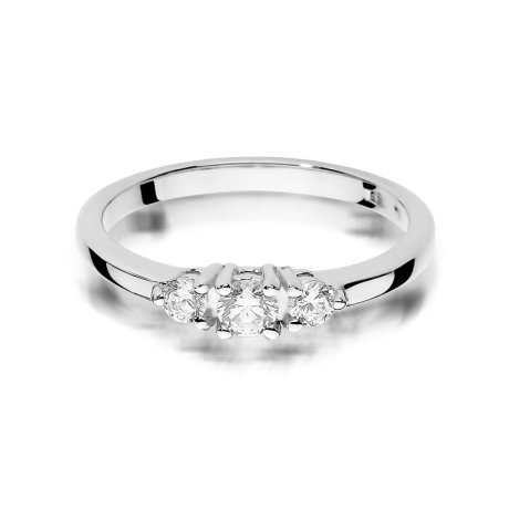 Przejdź do produktu Pierścionek zaręczynowy z białego złota z diamentami 0,33ct Fire Of Love 