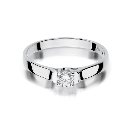 Przejdź do produktu Pierścionek zaręczynowy z białego złota z diamentem 0,18ct Fire Of Love 