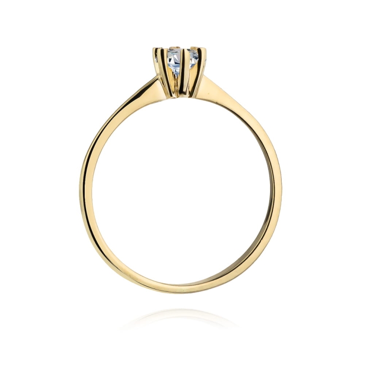 Pierścionek zaręczynowy z żółtego złota z diamentem 0,23ct Fire Of Love BW-387