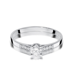 Pierścionek zaręczynowy z białego złota z diamentami 0,21ct Fire Of Love BW-399-b