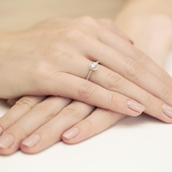 Pierścionek zaręczynowy z żółtego złota z diamentami 0,28ct Fire Of Love BW-406