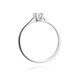 Pierścionek zaręczynowy z białego złota z diamentem 0,09ct Fire Of Love BW-407-b