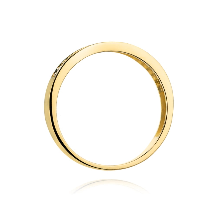 Pierścionek zaręczynowy z żółtego złota z diamentami 0,18ct Fire Of Love BW-410