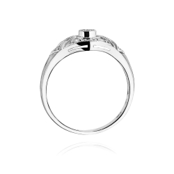 Pierścionek zaręczynowy z białego złota z diamentami 0,19ct Fire Of Love BW-413-b