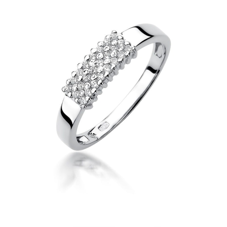 Przejdź do produktu Pierścionek zaręczynowy z białego złota z diamentami 0,20ct Fire Of Love