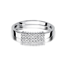 Pierścionek zaręczynowy z białego złota z diamentami 0,20ct Fire Of Love BW-418-b