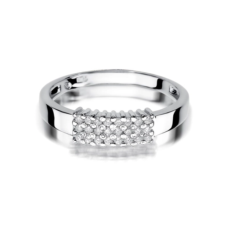 Pierścionek zaręczynowy z białego złota z diamentami 0,20ct Fire Of Love BW-418-b