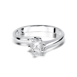 Pierścionek zaręczynowy z białego złota z diamentem 0,50ct Fire Of Love BW-423-b