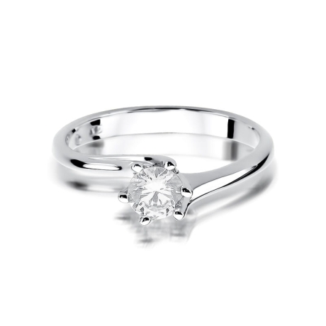 Przejdź do produktu Pierścionek zaręczynowy z białego złota z diamentem 0,50ct Fire Of Love 