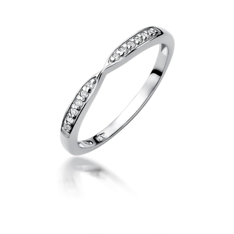 Przejdź do produktu Pierścionek zaręczynowy z białego złota z diamentami 0,10ct Fire Of Love 