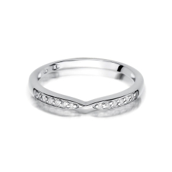 Pierścionek zaręczynowy z białego złota z diamentami 0,10ct Fire Of Love BW-425-b