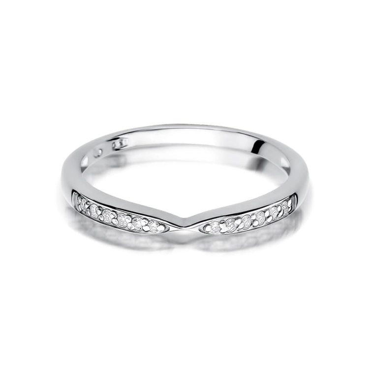 Pierścionek zaręczynowy z białego złota z diamentami 0,10ct Fire Of Love BW-425-b