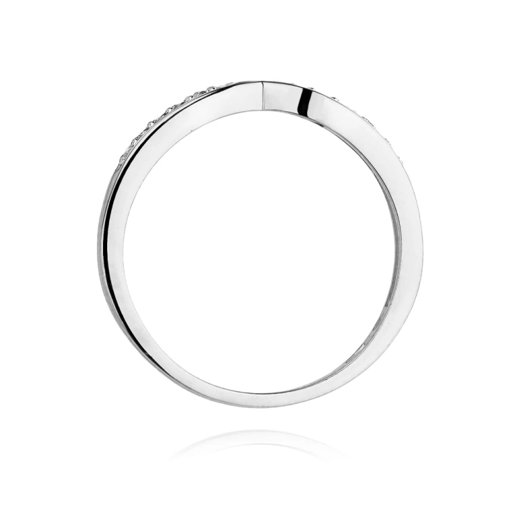 Pierścionek zaręczynowy z białego złota z diamentami 0,10ct Fire Of Love BW-425-b