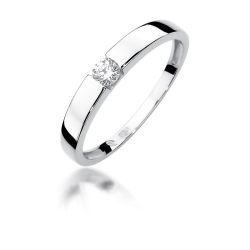 Pierścionek zaręczynowy z białego złota z diamentem 0,12ct Fire Of Love BW-432-b