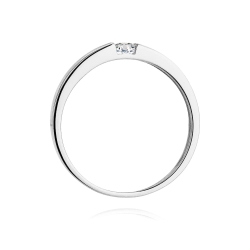 Pierścionek zaręczynowy z białego złota z diamentem 0,12ct Fire Of Love BW-432-b