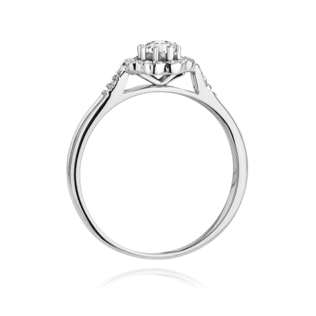 Przejdź do produktu Pierścionek zaręczynowy z białego złota z diamentami 0,28ct Fire Of Love