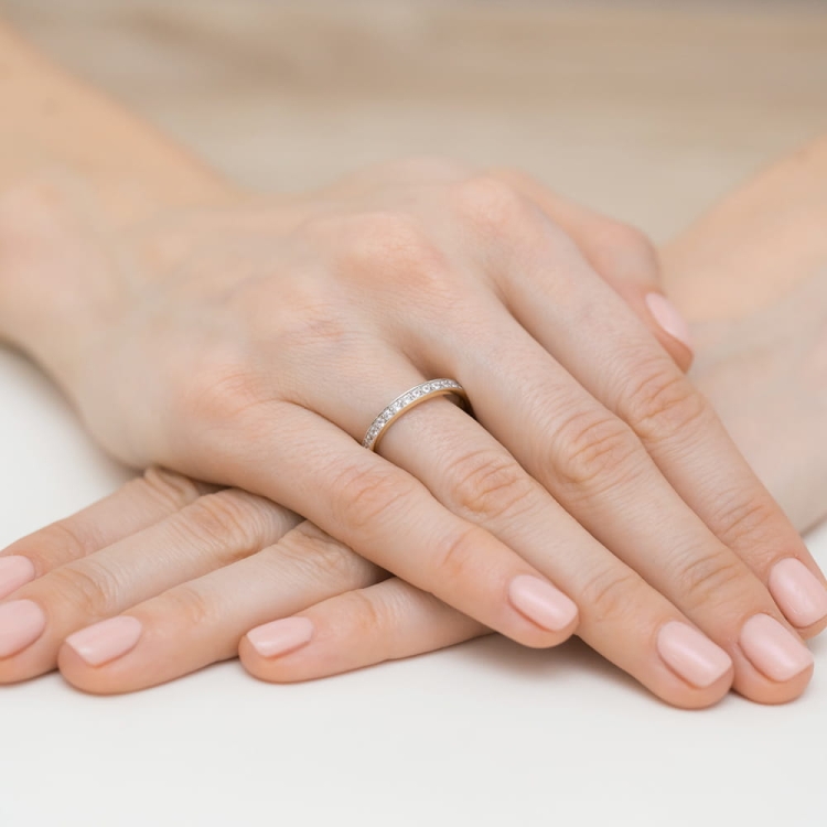 Pierścionek zaręczynowy z żółtego złota z diamentami 0,20ct Fire Of Love BW-446