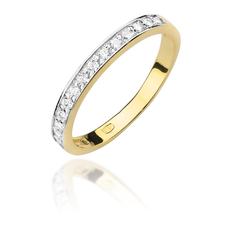 Przejdź do produktu Pierścionek zaręczynowy z żółtego złota z diamentami 0,20ct Fire Of Love 