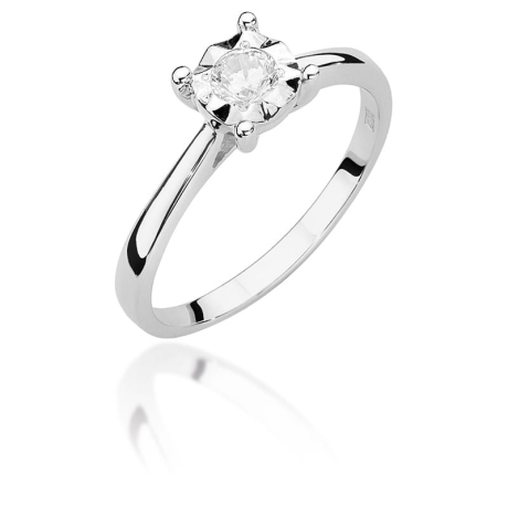 Przejdź do produktu Pierścionek zaręczynowy z białego złota z diamentem 0,20ct Fire Of Love
