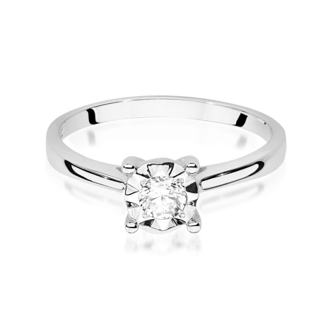 Przejdź do produktu Pierścionek zaręczynowy z białego złota z diamentem 0,20ct Fire Of Love