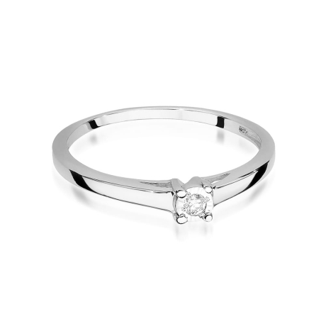 Przejdź do produktu Pierścionek zaręczynowy z białego złota z diamentem 0,03ct Fire Of Love