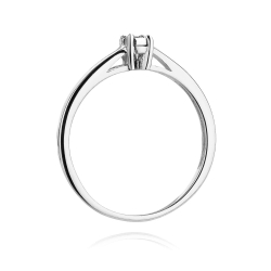 Pierścionek zaręczynowy z białego złota z diamentem 0,03ct Fire Of Love BW-471-b