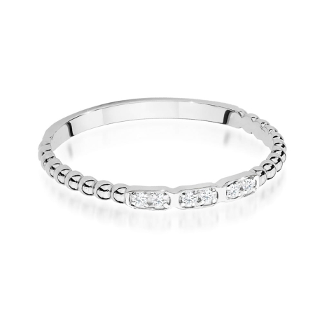 Przejdź do produktu Pierścionek zaręczynowy z białego złota z diamentami 0,03ct Fire Of Love