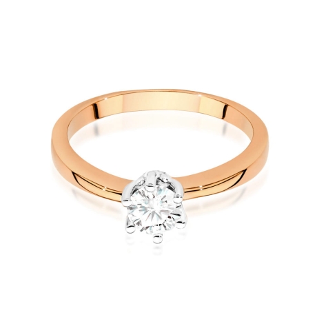 Przejdź do produktu Pierścionek zaręczynowy z różowego złota z diamentem 0,40ct Fire Of Love