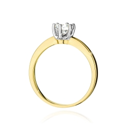 Pierścionek zaręczynowy z żółtego złota z diamentem 0,50ct Fire Of Love BW-482-0,50ct