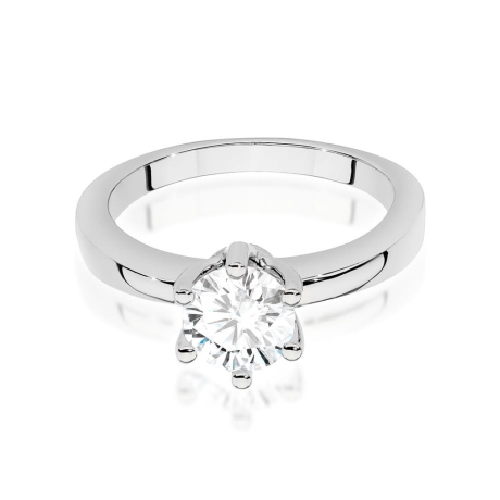 Przejdź do produktu Pierścionek zaręczynowy z białego złota z diamentem 0,70ct Fire Of Love 