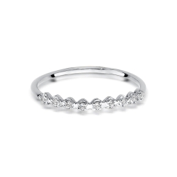 Pierścionek zaręczynowy z białego złota z diamentami 0,045ct Fire Of Love BW-504-b