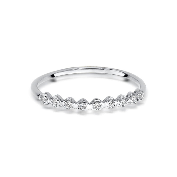 Pierścionek zaręczynowy z białego złota z diamentami 0,045ct Fire Of Love BW-504-b