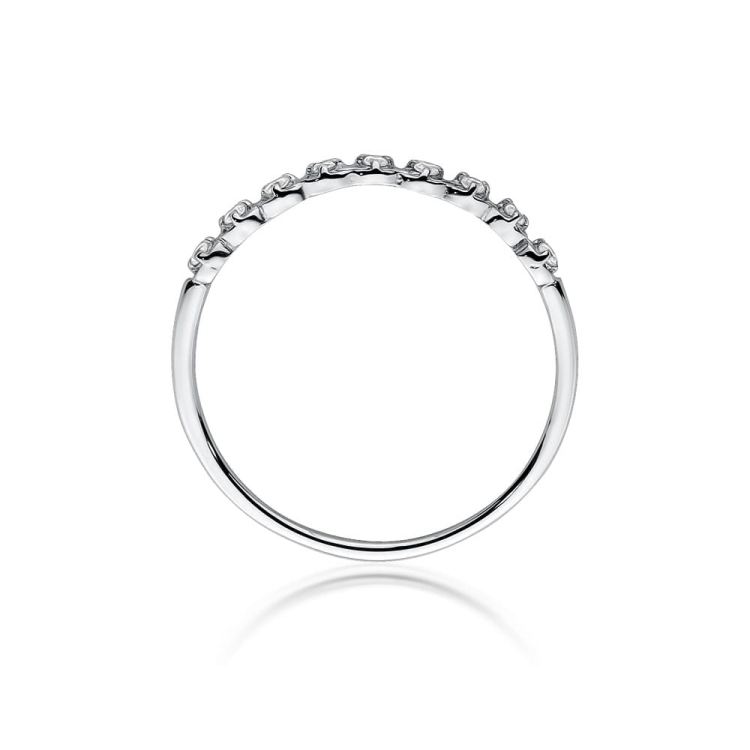 Pierścionek zaręczynowy z białego złota z diamentami 0,045ct Fire Of Love BW-504-b