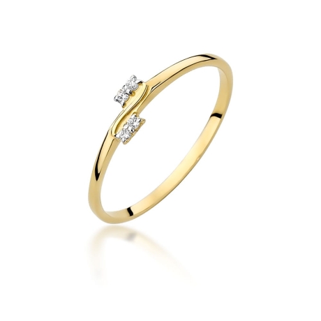 Przejdź do produktu Pierścionek zaręczynowy z żółtego złota z diamentami 0,03ct Fire Of Love